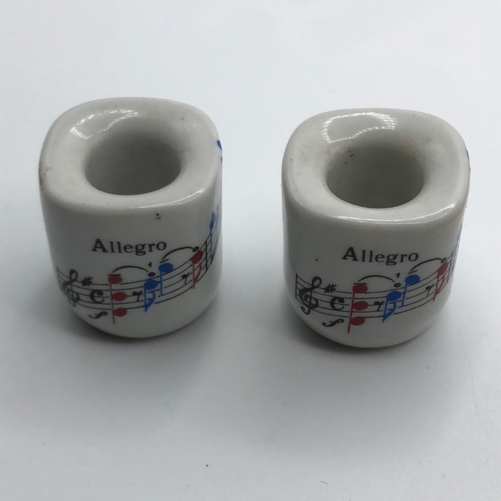 WEST GERMANY  Ceramic Candle Holders Allegro. Music lovers